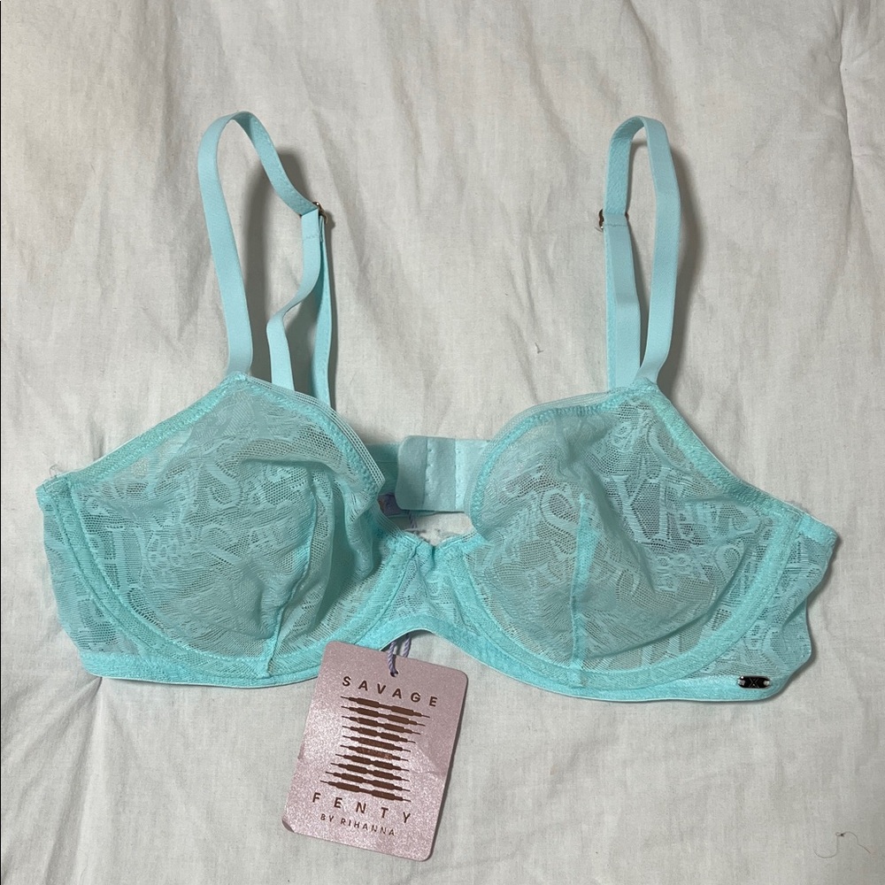 Savage X Fenty Aqua Lace Bra